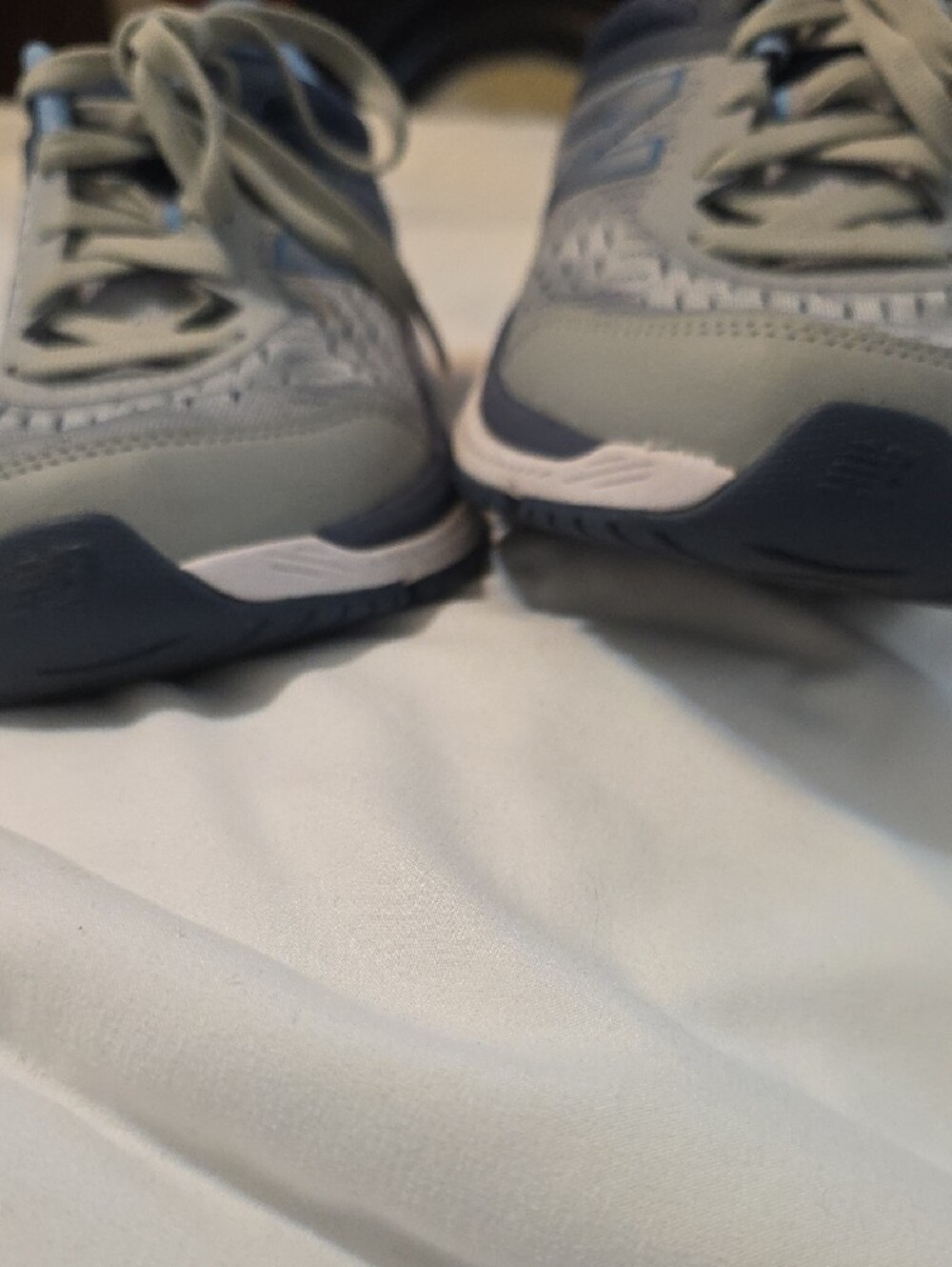 Womens New Balance Light Blue & Gray Athletic Sneakers - Picture 5 of 10